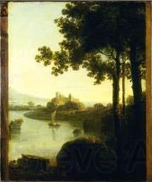 Richard Wilson River Scene with Castle, Norge oil painting art